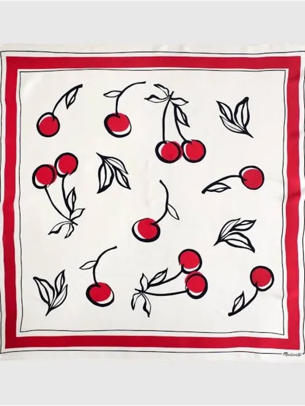 Medium Silk Bandana Madewell Cherry Red